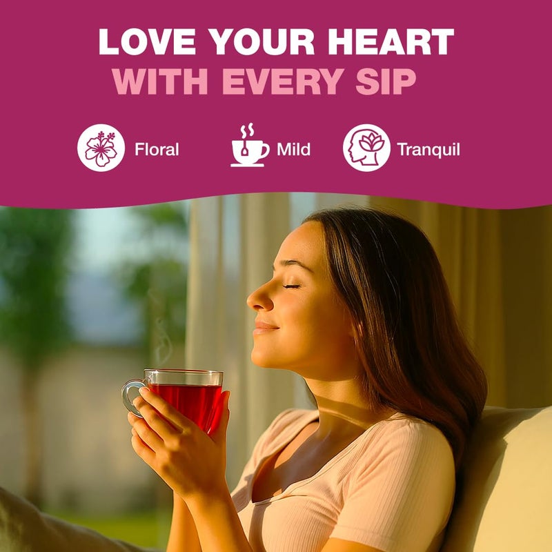 HANDPICK, Organic Hibiscus Tea Bags (100 Tea Bags) | Caffeine-Free, 100% Natural Pure Indian Hibiscus Flowers | Ayurvedic Benefits in every sip - Image 5